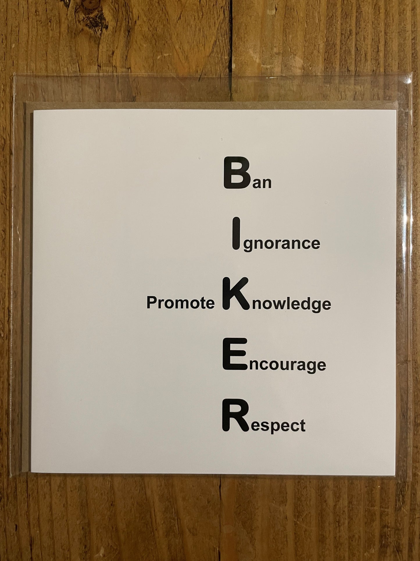 B.I.K.E.R - Greeting Card
