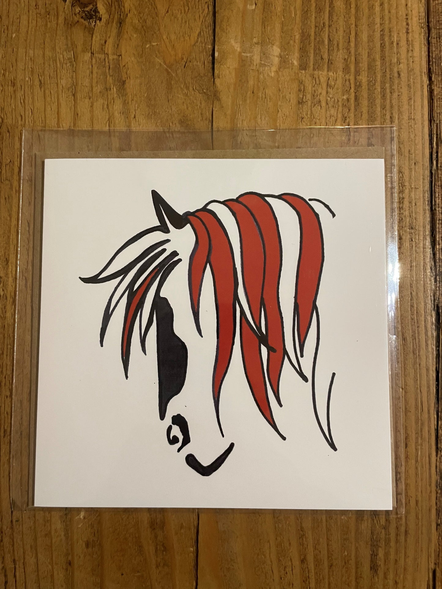 Coloured Cob Head - Greeting Card